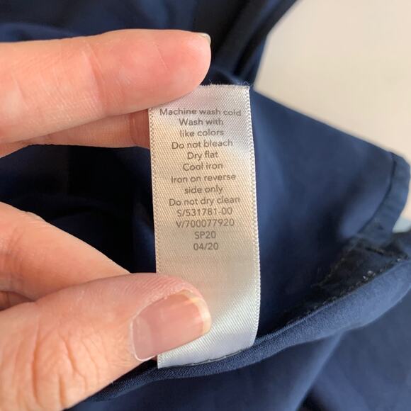 Athleta Tank Top Womens M Medium Navy Black Zephyr Printed Sleeveless Crew Neck - Picture 11 of 13